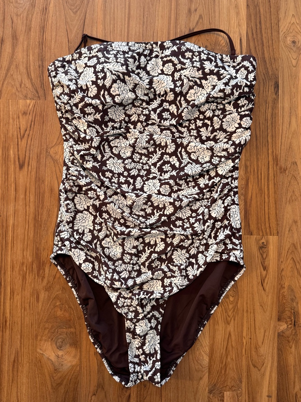 SZ Blockprints X J.Crew Gemma One Piece Swimsuit Women’s 16 Ruched Bandeau